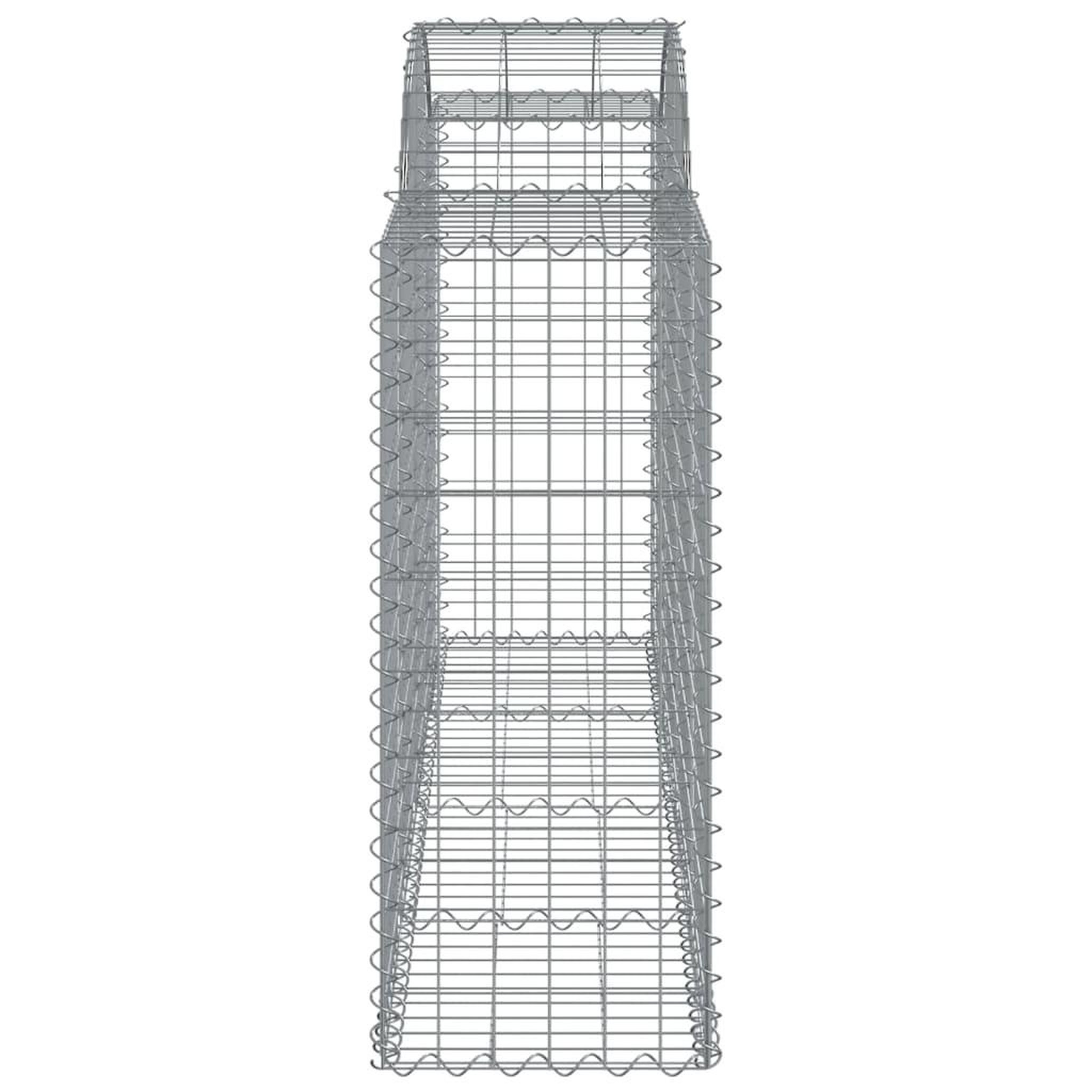 Voir la diapositive 5 : VIDAXL Paniers a gabions arques 9 pcs 200x50x100/120 cm fer galvanise