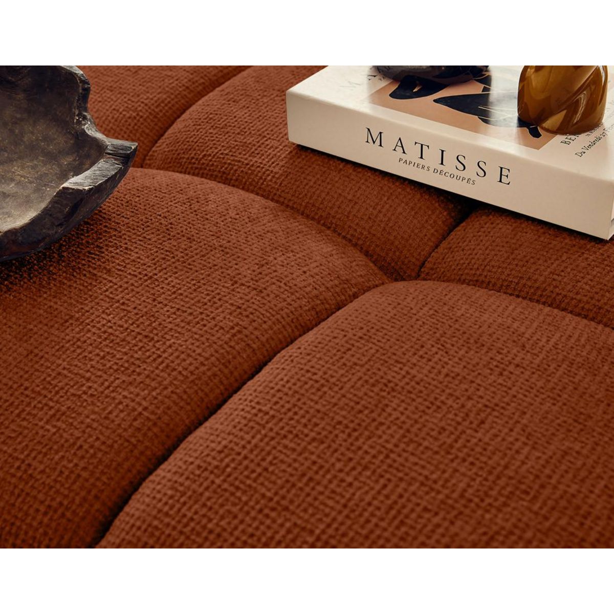 LISA DESIGN Suzano - pouf en tissu texturé