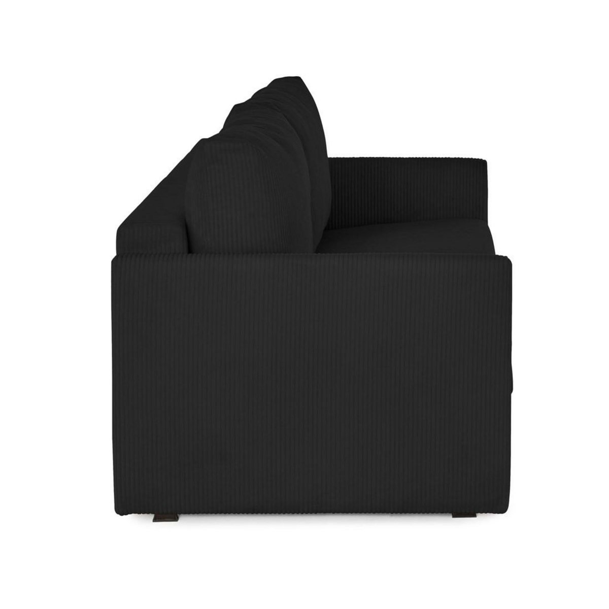 BEST MOBILIER Ottawa - canapé 3 places convertible express couchage quotidien 140 cm matelas 12 cm en velours côtelé