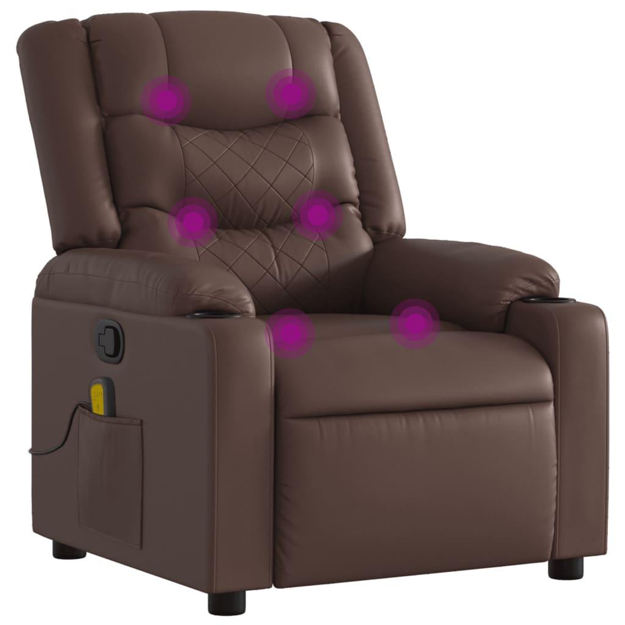 Voir la diapositive 2 : VIDAXL Fauteuil de massage inclinable Marron Similicuir