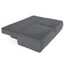Voir la diapositive 2 : BEST MOBILIER Marvin - canapé 3 places convertible et coffre en fausse fourrure côtelée avec 2 coussins boule inclus