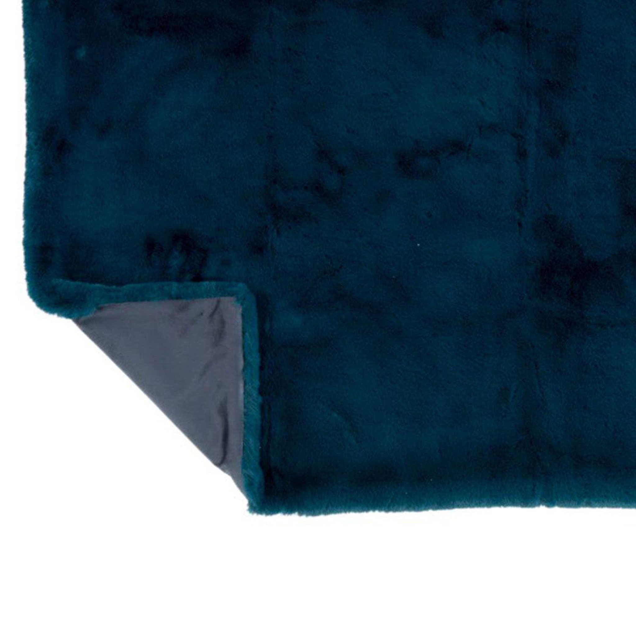 Voir la diapositive 4 : J-LINE Plaid imitation fourrure  cutie ii  130x180cm bleu
