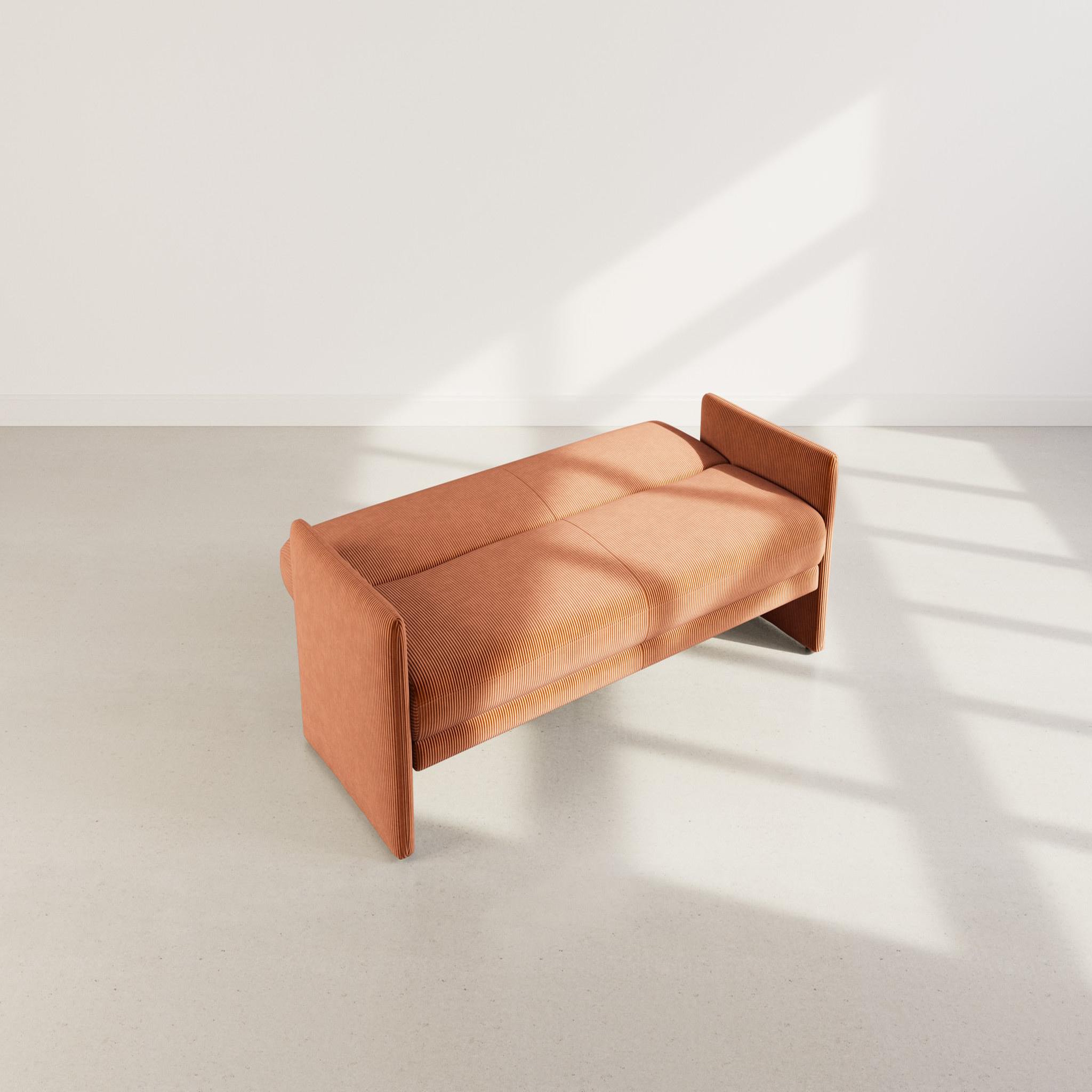 Voir la diapositive 3 : BEST MOBILIER Mathis - canapé convertible clic-clac 3 places en velours côtelé
