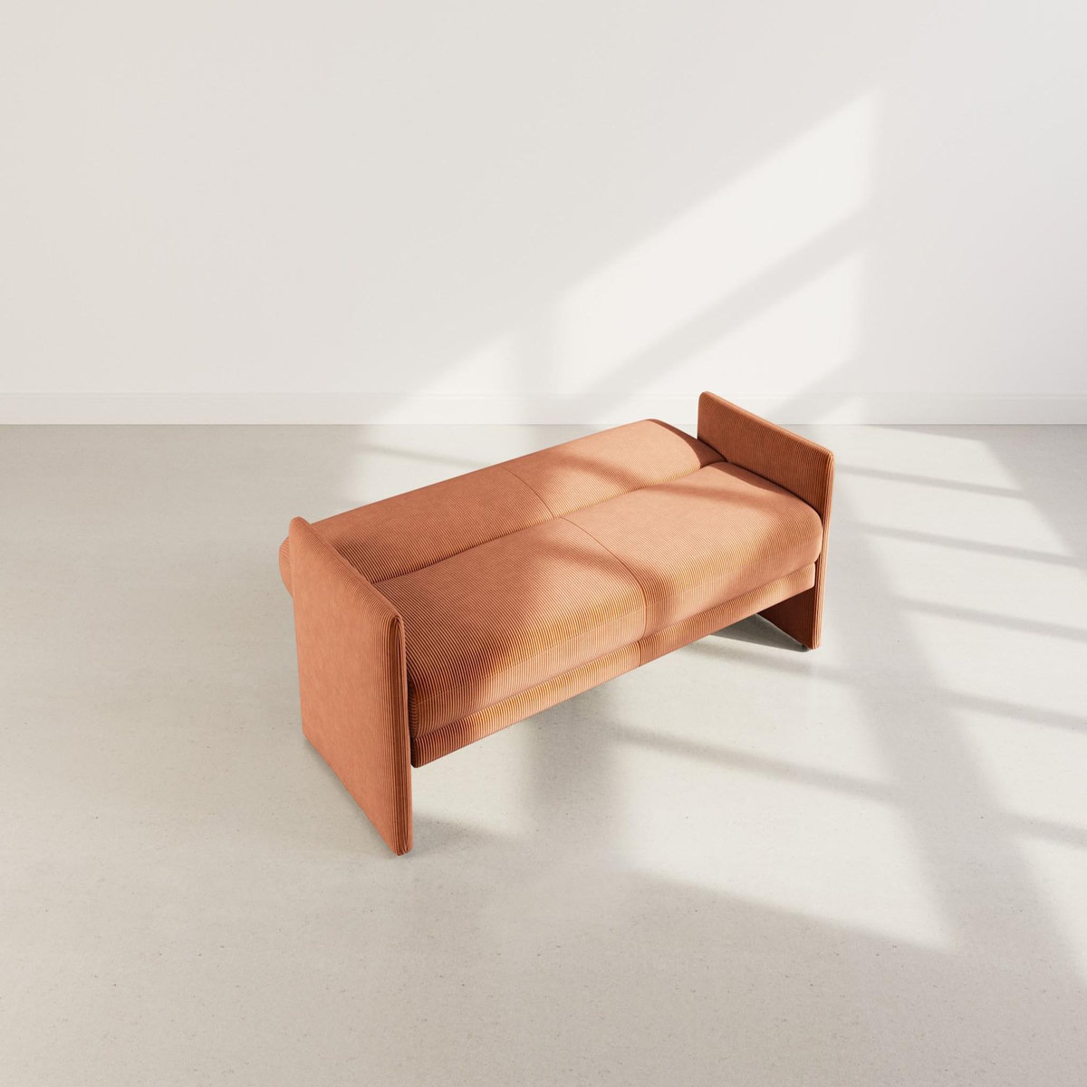 BEST MOBILIER Mathis - canapé convertible clic-clac 3 places en velours côtelé