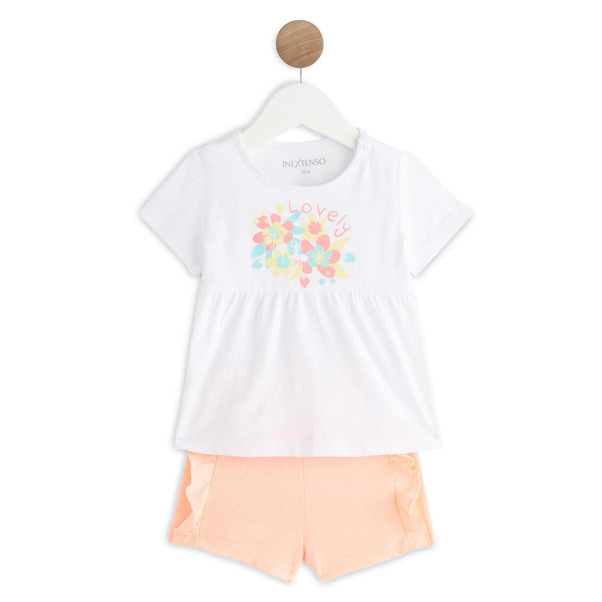 IN EXTENSO Ensemble t-shirt + short bébé fille