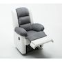 Voir la diapositive 3 : Habitat et Jardin Fauteuil relax  Buckingham  - 85 x 93 x 100 cm - Blanc / Gris clair