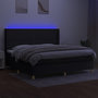 Voir la diapositive 3 : VIDAXL Sommier a lattes de lit matelas et LED Noir 200x200 cm Tissu