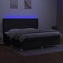 Voir la diapositive 3 : VIDAXL Sommier a lattes de lit matelas et LED Noir 200x200 cm Tissu