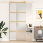 VIDAXL Porte coulissante dore 90x205 cm verre ESG depoli et aluminium