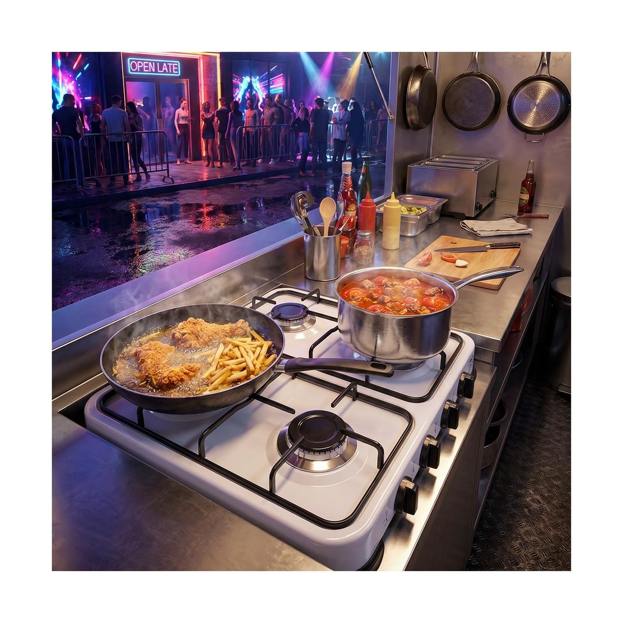Voir la diapositive 5 : INTEC Plaque de cuisson gaz 4 feux 8000W Réchaud à gaz portable Blanc Gaz Butane ou Propane Bruleurs grille Acier amovibles INTEC