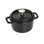 Voir la diapositive 1 : Staub Cocotte Staub 14 cm en fonte émaillée noire avec couvercle
