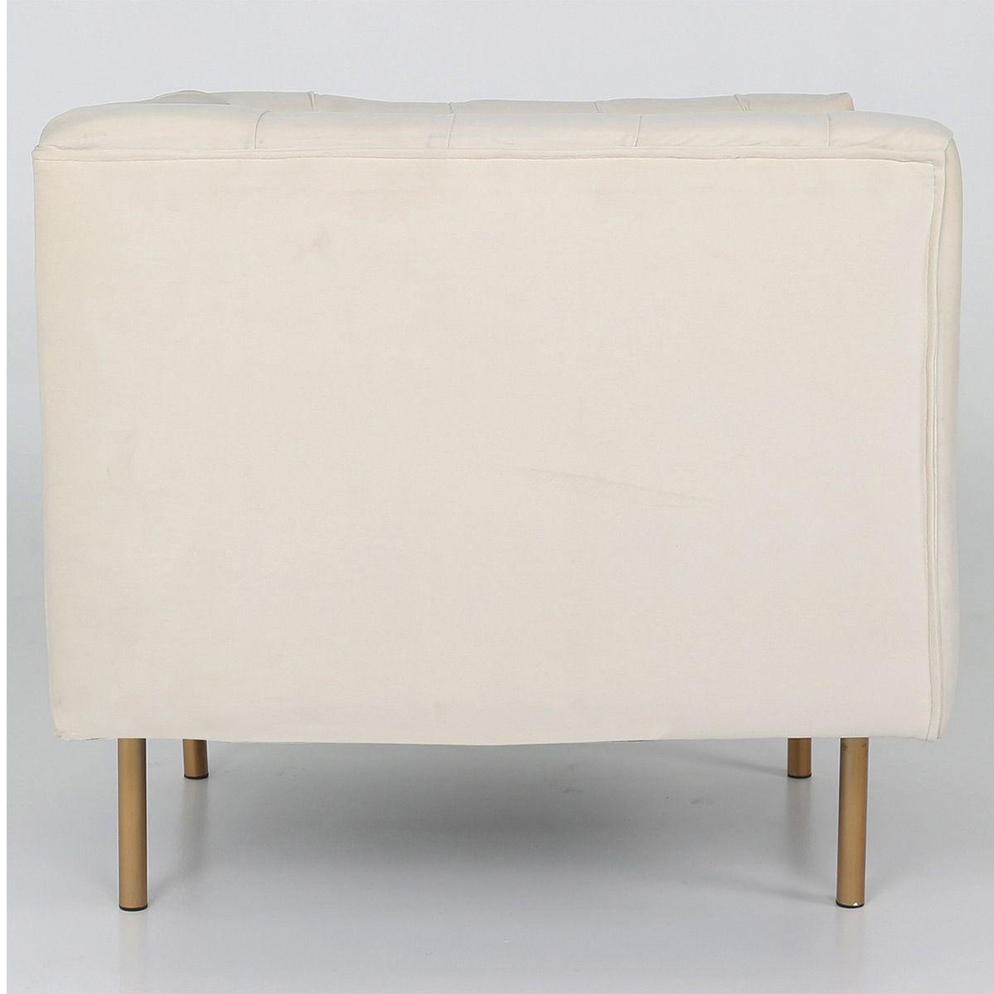 Voir la diapositive 3 : Paris Prix Fauteuil design en velours  natacha  78cm beige