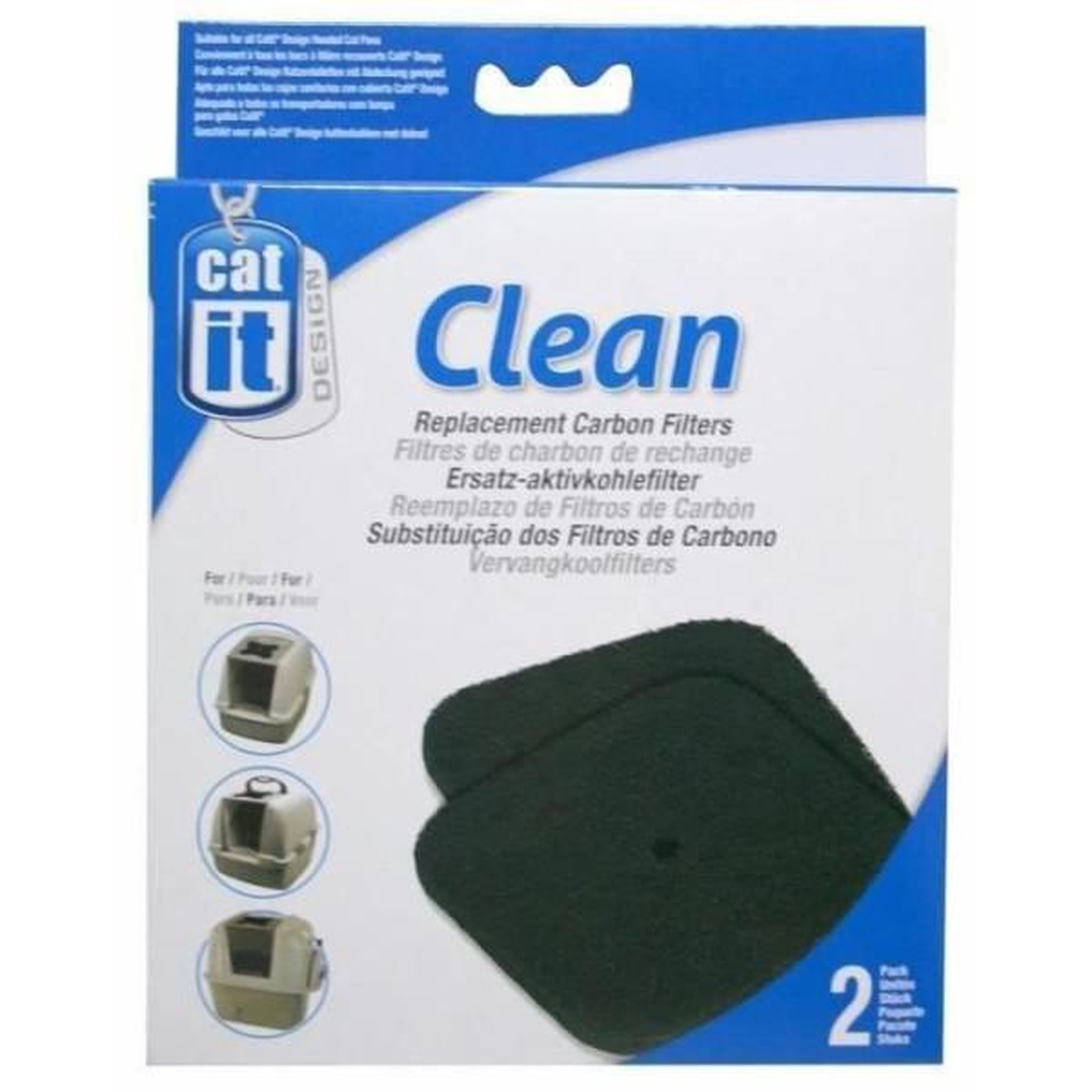 MARKET24 Recharge 2 filtres charbon pour maison de toilette