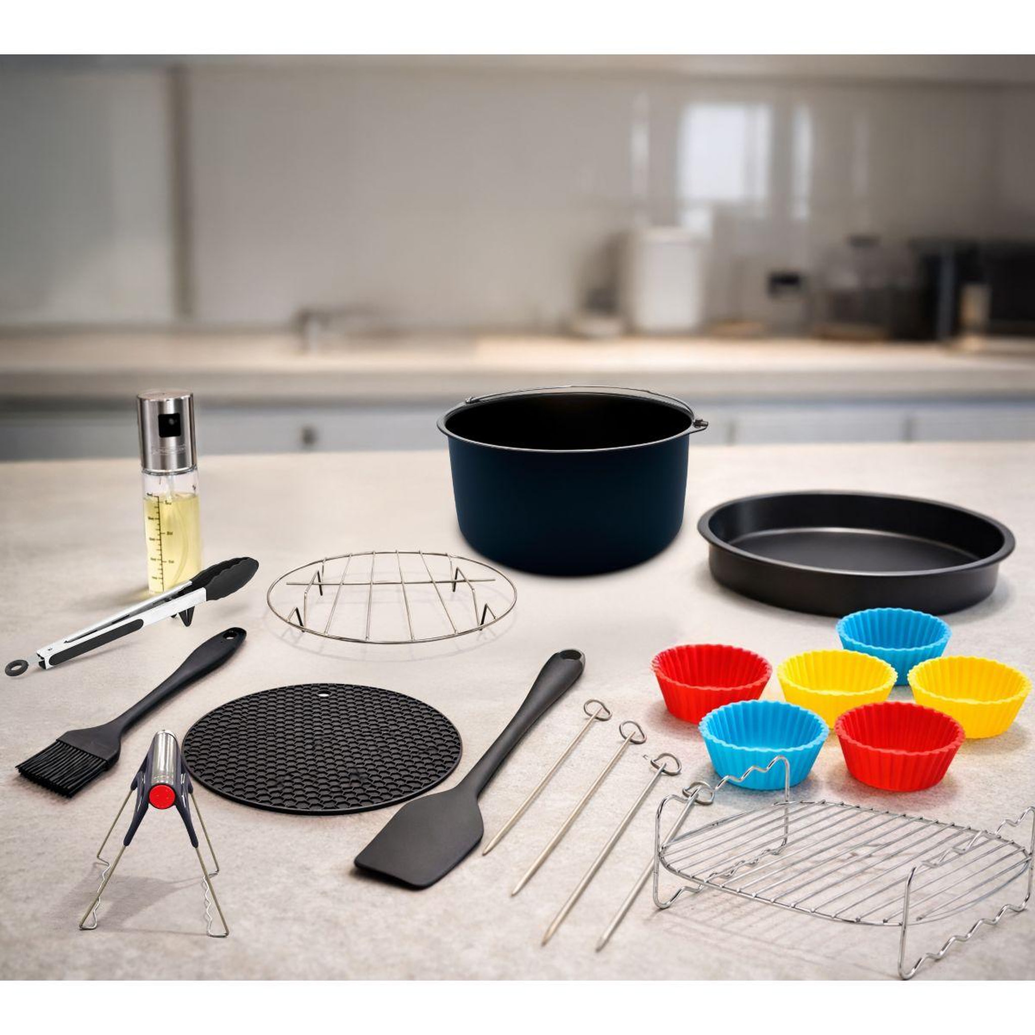 NUFRY Pack de moules et accessoires pour airfryer
