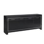 Voir la diapositive 1 : Buffet design moderne 4 portes laqué brillant L210 cm MILANO