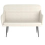 Voir la diapositive 3 : VIDAXL Banc Creme 110x76x80 cm Velours