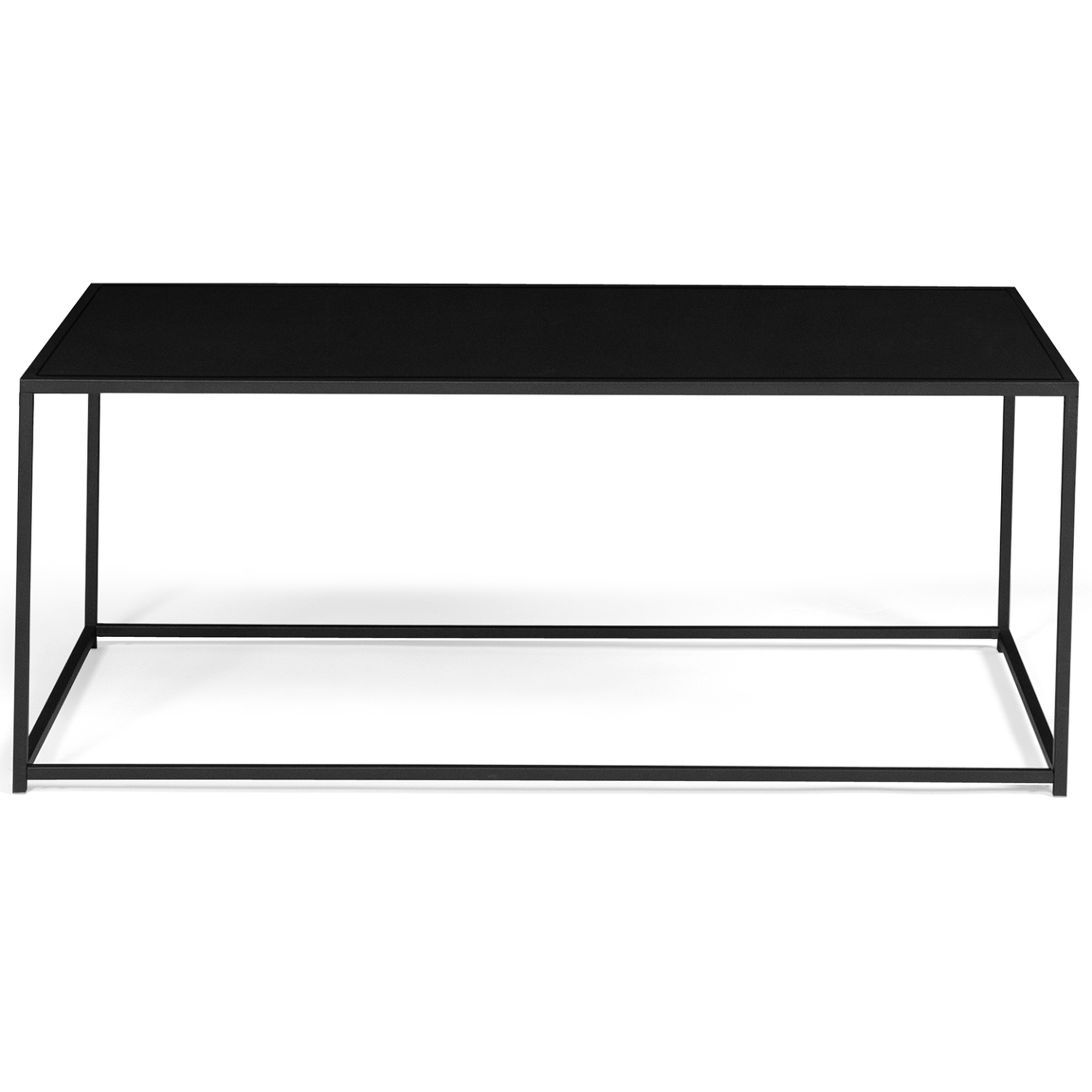 Voir la diapositive 4 : ID MARKET Table basse rectangulaire davis 113 cm en métal noir mat design industriel