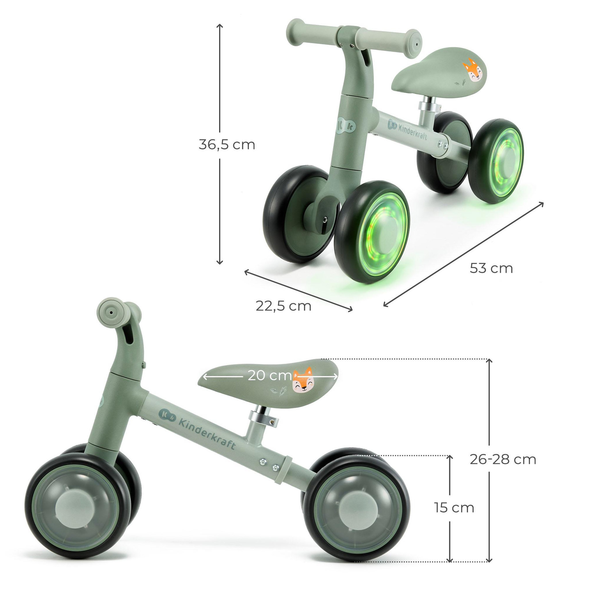 Voir la diapositive 6 : KINDERKRAFT Draisienne enfant roues led dès 2 ans