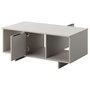 Voir la diapositive 2 : BEST MOBILIER Canterbury - table basse - beige - 2 niches et 2 portes - 100 cm