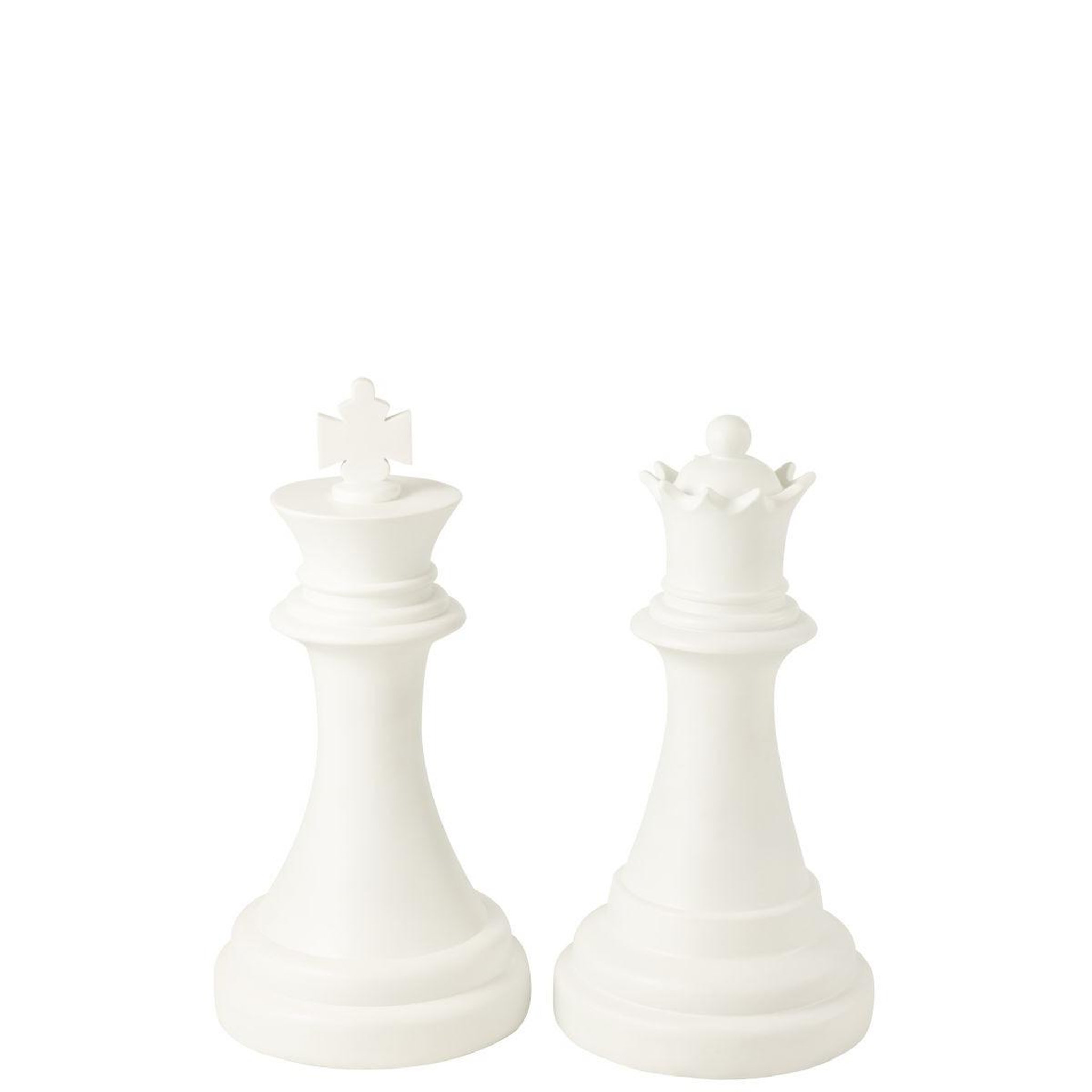 Voir la diapositive 2 : J-LINE Pièce d'échec déco  roi  70cm blanc