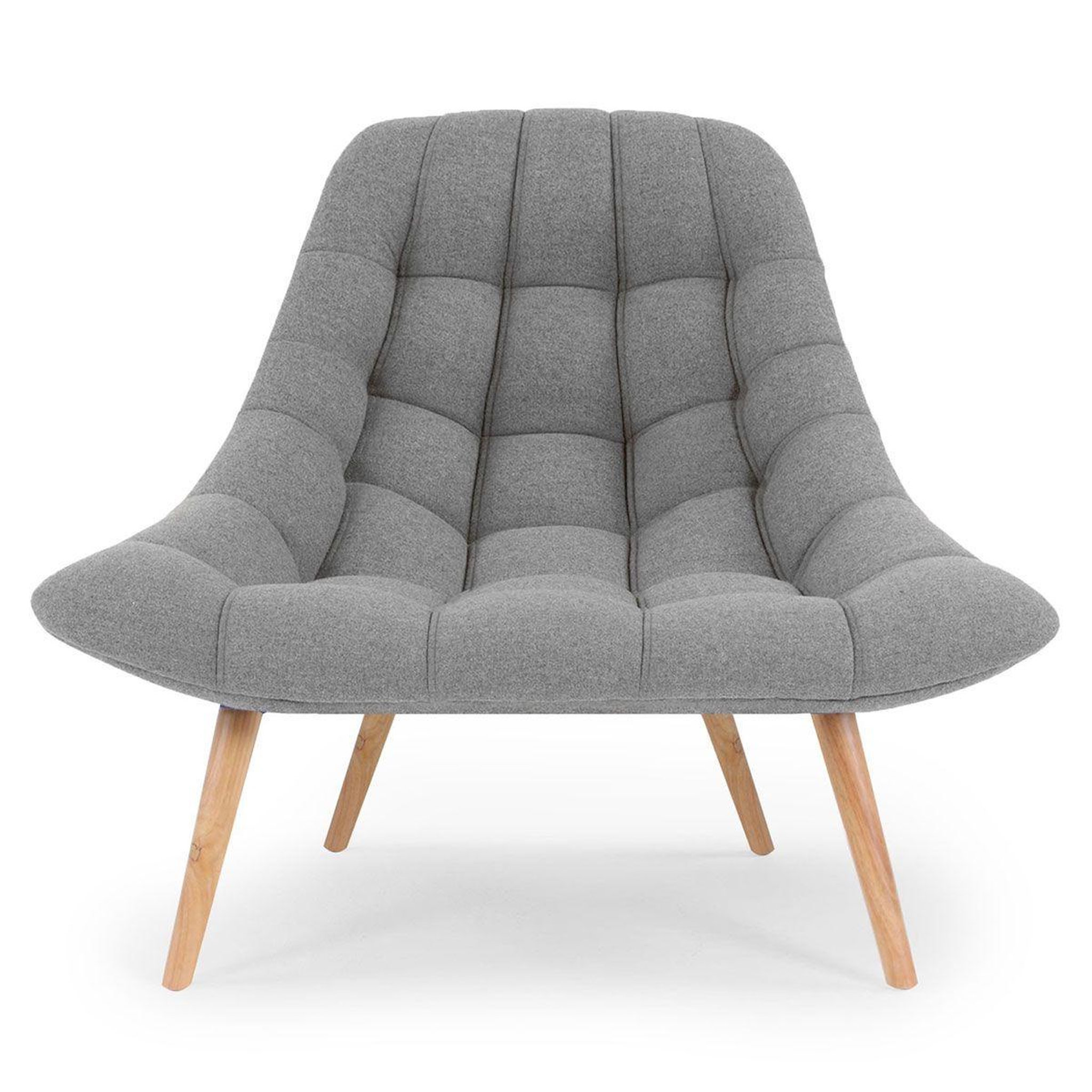 Voir la diapositive 2 : Paris Prix Fauteuil scandinave en tissu  johan 102cm gris