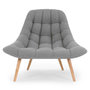 Voir la diapositive 2 : Paris Prix Fauteuil Scandinave en Tissu  Johan 102cm Gris