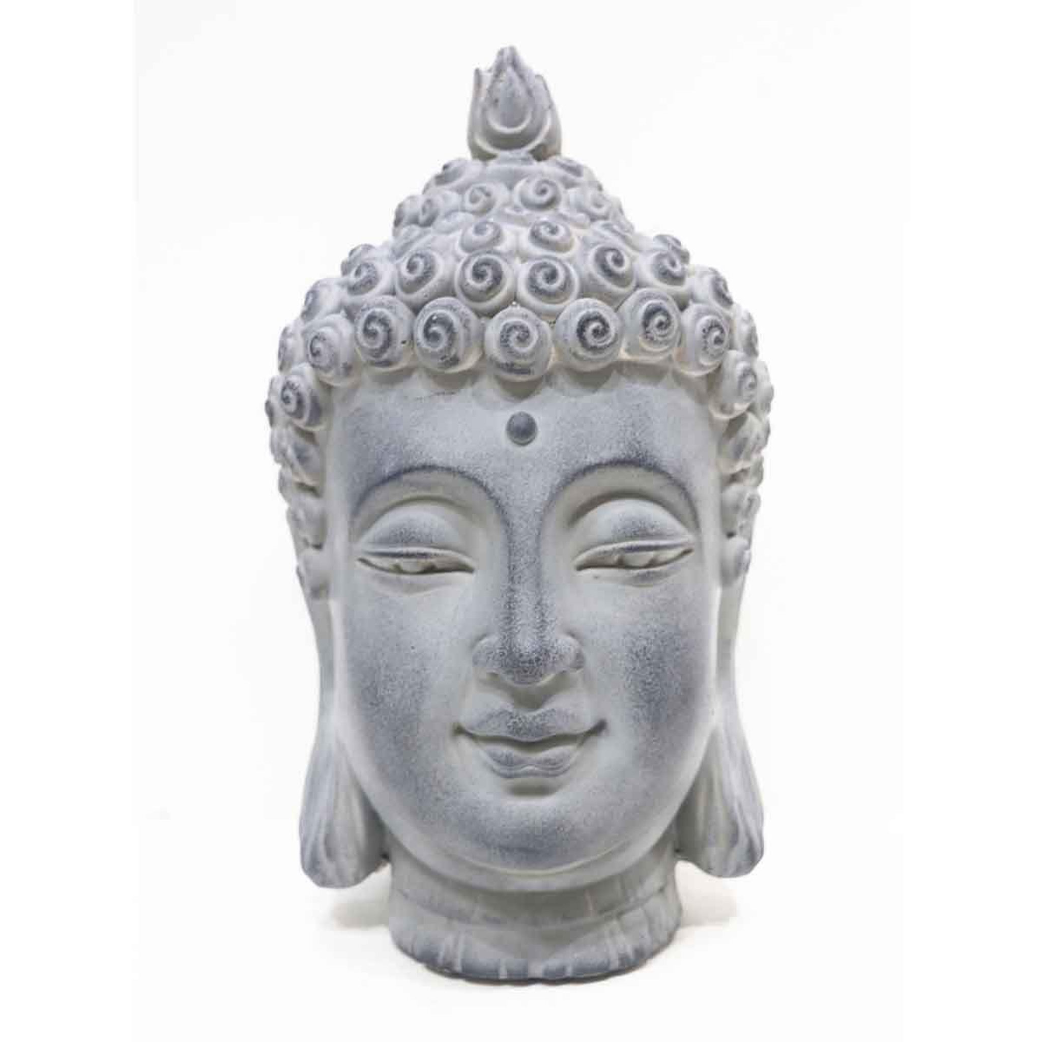 The Home Deco Factory Tête de bouddha déco  asie  42cm argent
