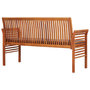 Voir la diapositive 4 : VIDAXL Banc de jardin 3 places avec coussin 150cm Bois d'acacia massif