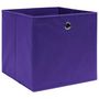 Voir la diapositive 2 : VIDAXL Boîtes de rangement 4 pcs Violet 32x32x32 cm Tissu