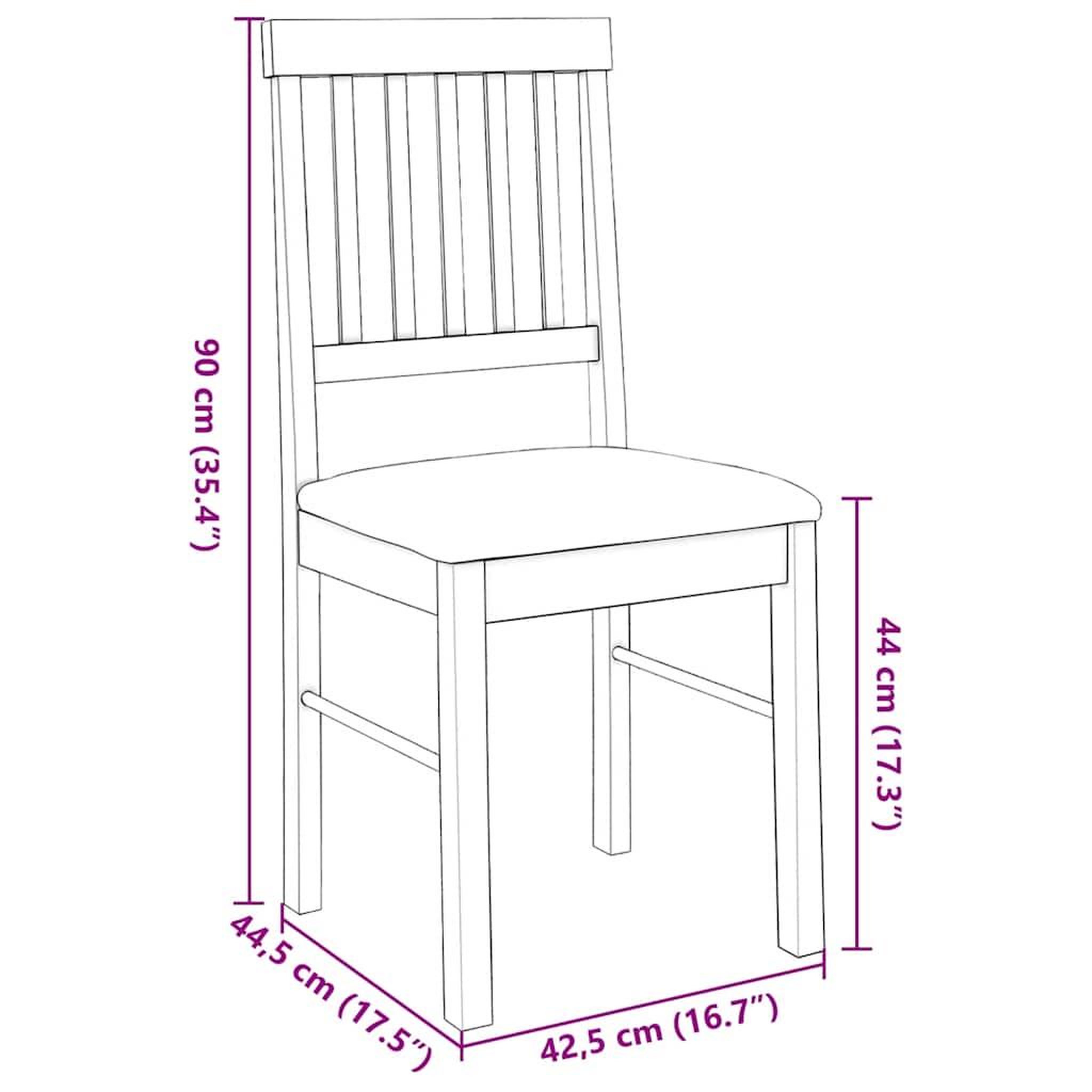 Voir la diapositive 6 : VIDAXL Chaises a manger coussins 2 pcs blanc bois massif caoutchouc