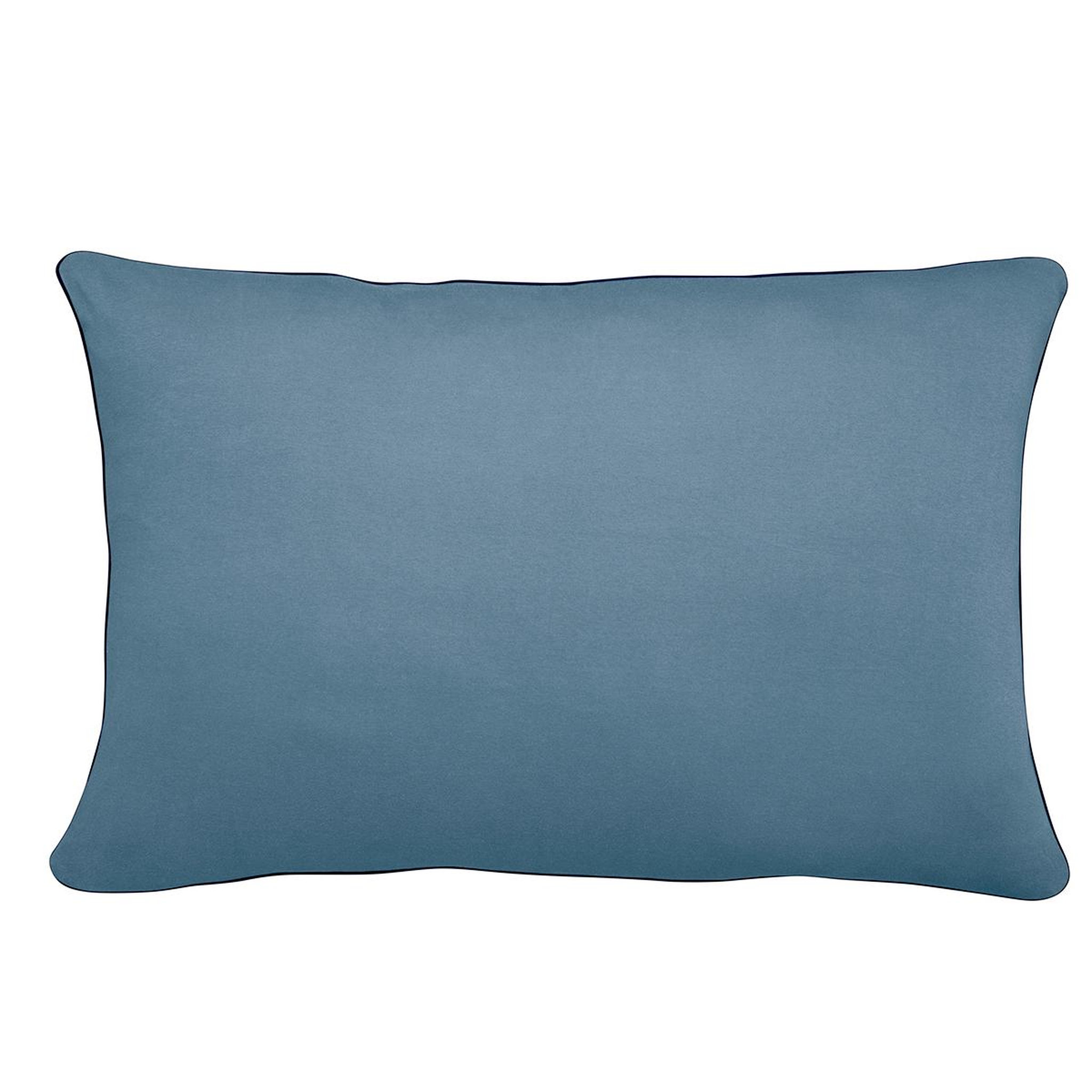 Voir la diapositive 2 : DODO Taie d'oreiller Confort Jersey Coloris Denim