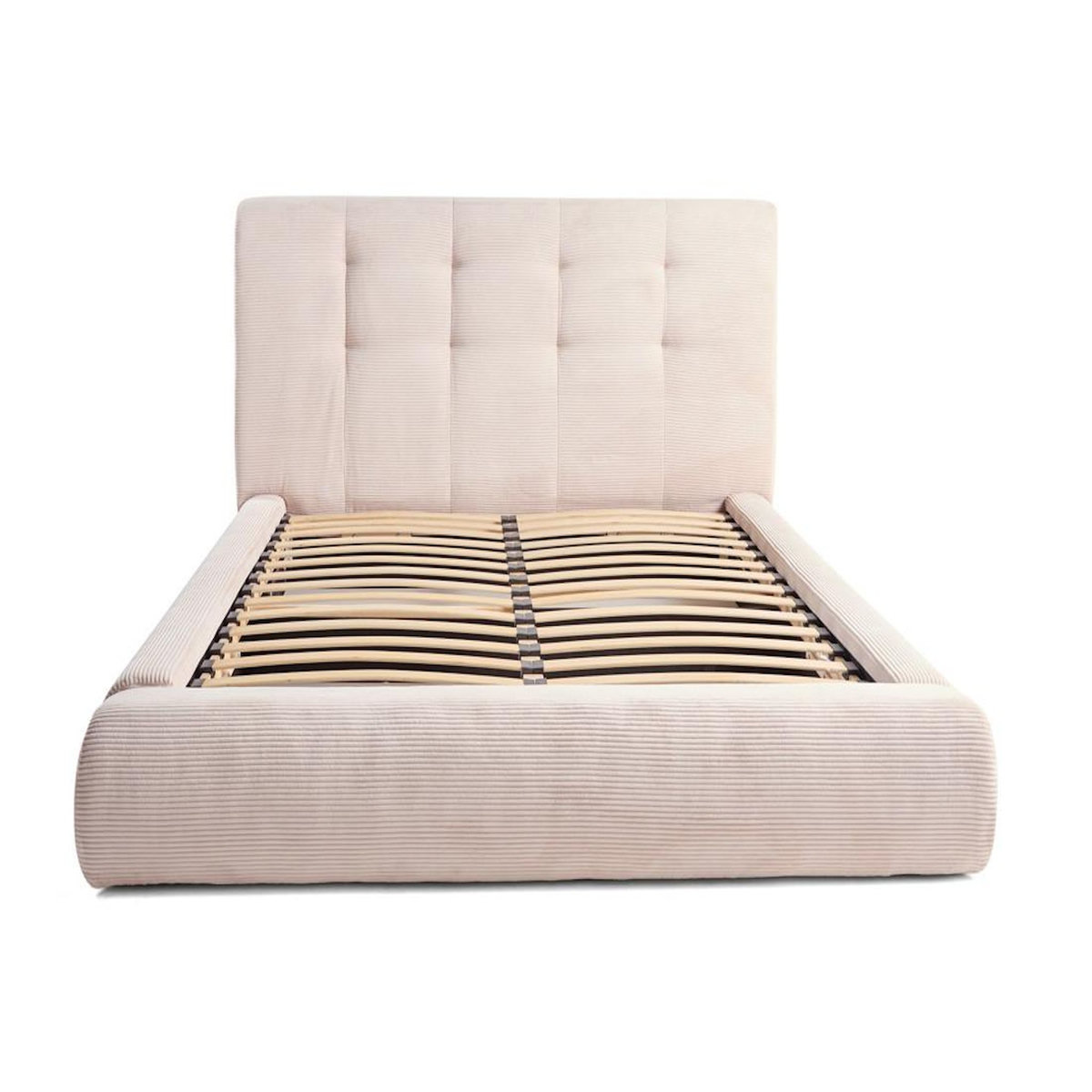 LISA DESIGN Onyx - lit coffre - 180x200 cm - en velours côtelé - sommier inclus