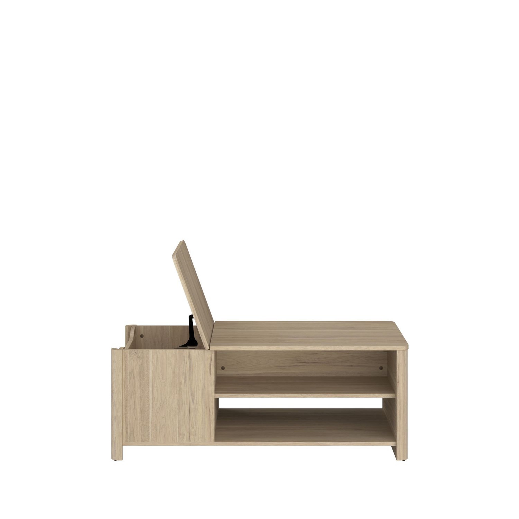 Voir la diapositive 5 : Table basse 1 coffre 2 niches L110 cm MARGOT