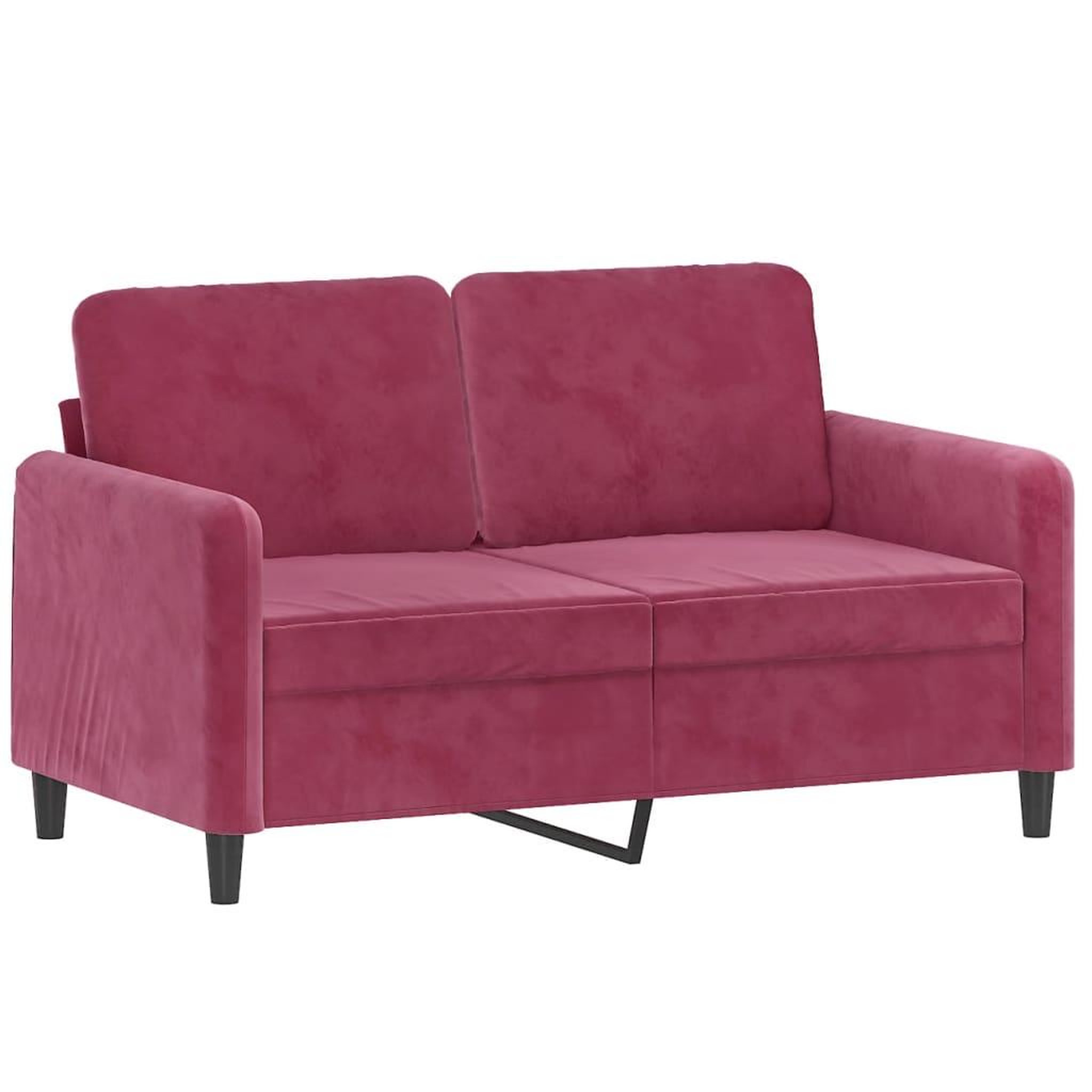 Voir la diapositive 3 : VIDAXL Ensemble de canapes 2 pcs avec coussins rouge bordeaux velours
