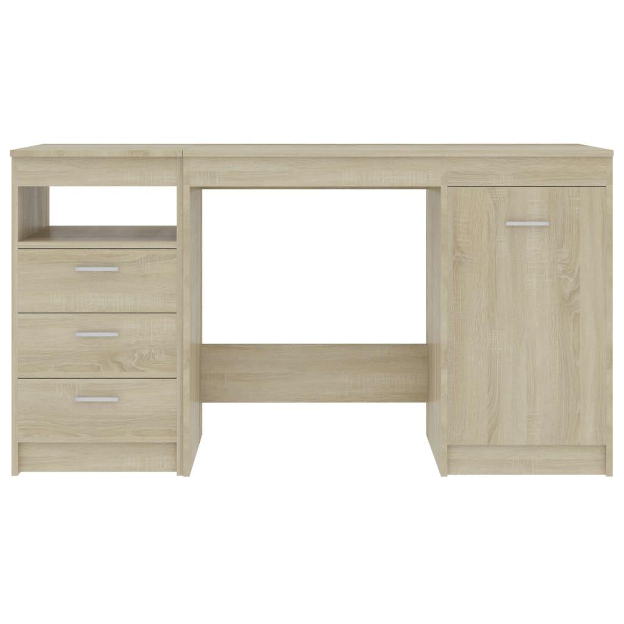 Voir la diapositive 4 : VIDAXL Bureau Chene sonoma 140x50x76 cm Bois d'ingenierie