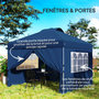 Voir la diapositive 6 : OUTSUNNY Tonnelle barnum pop-up pliant 2,97L x 2,97l x 2,84H m sac transport inclus bleu