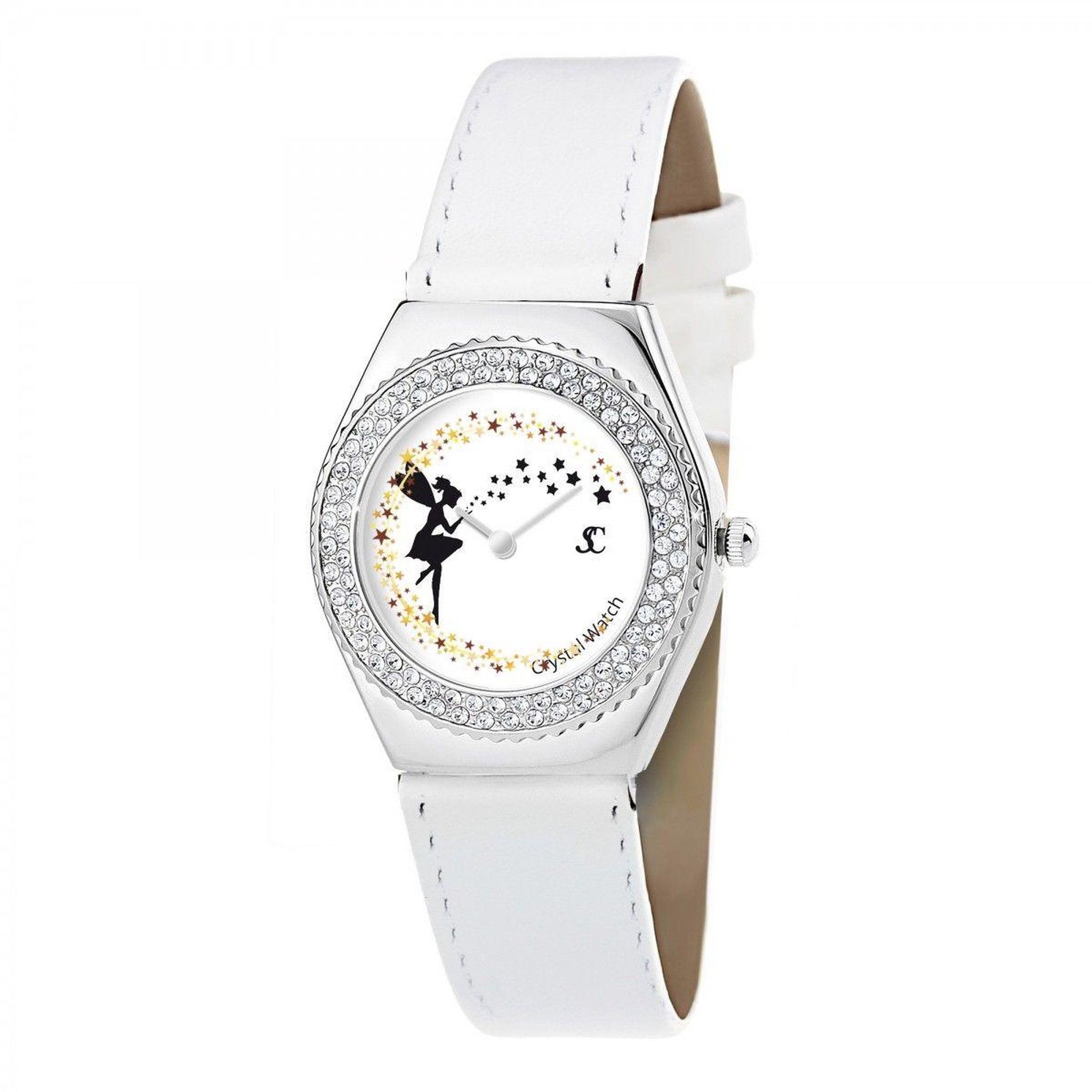Voir la diapositive 3 : SC CRYSTAL Montre alysson fée à mouvement tournant sc crystal ornée de cristaux scintillants