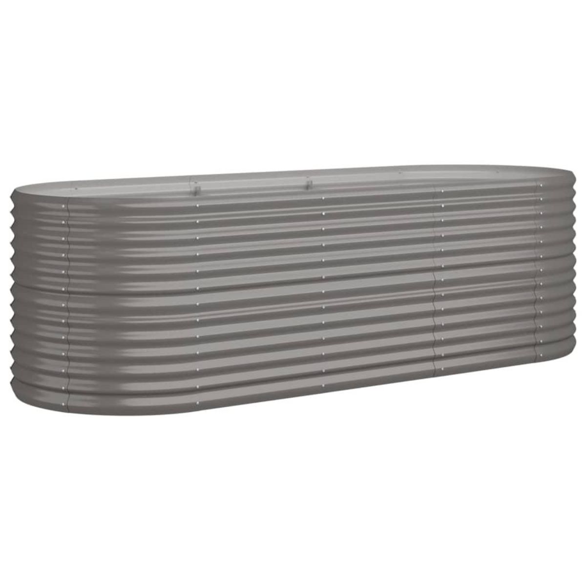 VIDAXL Lit sureleve de jardin Acier enduit de poudre 224x80x68 cm gris