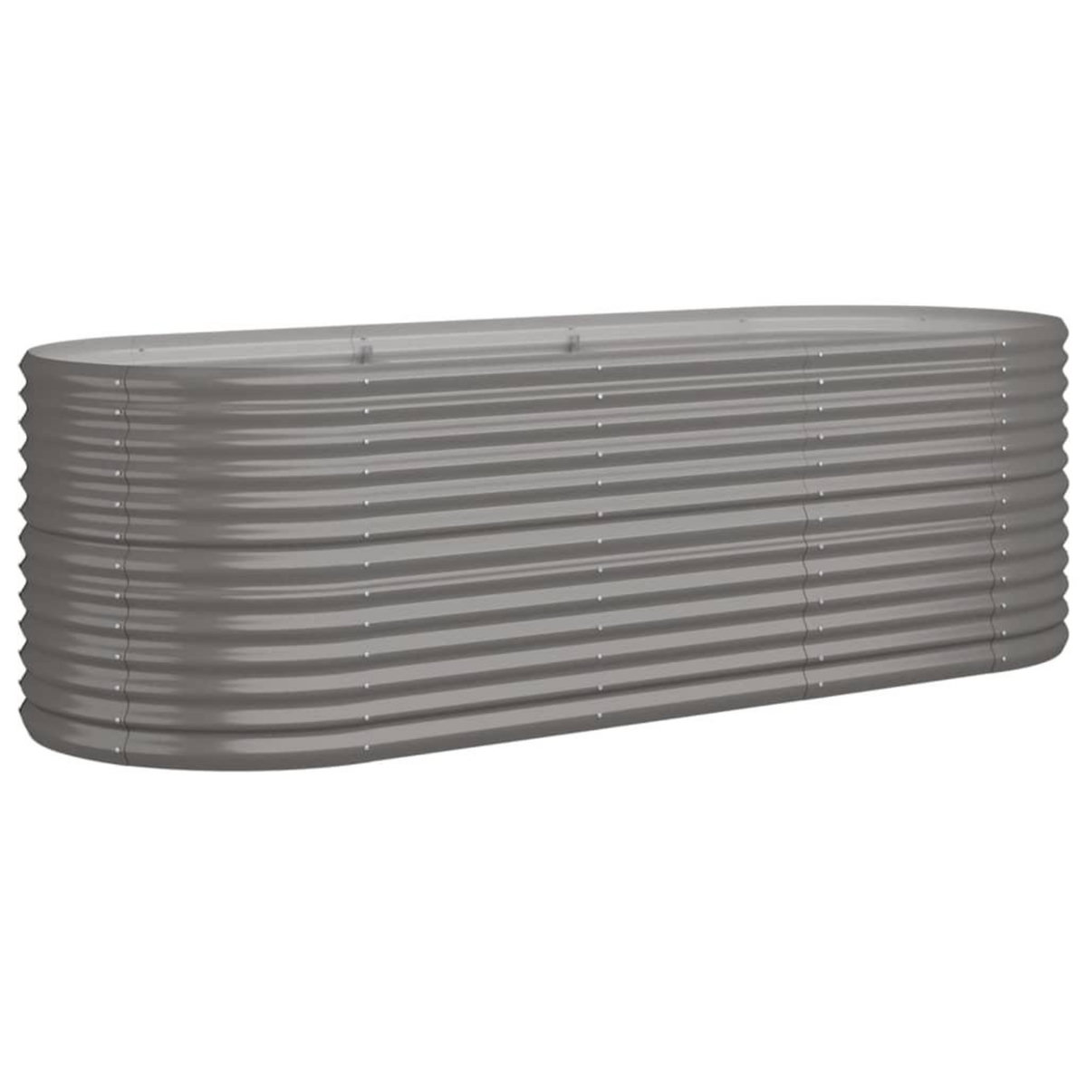 VIDAXL Lit sureleve de jardin Acier enduit de poudre 224x80x68 cm gris