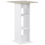 Voir la diapositive 1 : VIDAXL Table de bar Blanc et beton 60x60x110 cm