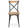 Voir la diapositive 2 : Paris Prix Chaise Rustique  Joann  89cm Naturel & Noir