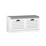 Voir la diapositive 1 : SOBUY Banc Rangement Chaussures Blanc 94x30x47cm FSR62-II-W