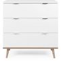 Voir la diapositive 3 : MARKET24 Commode Göteborg - 3 tiroirs - Décor chene sonoma Blanc - Scandinave - L 79,8 x P 40 x H 86,5 cm