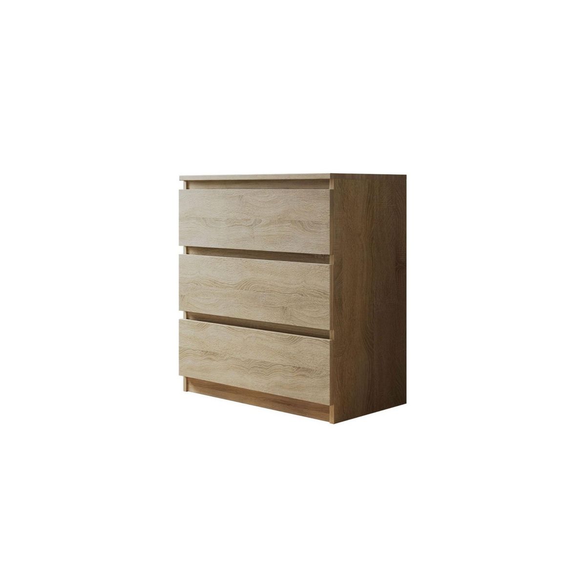 BEST MOBILIER Celia - commode 3 tiroirs - effet bois - 70 cm - style contemporain