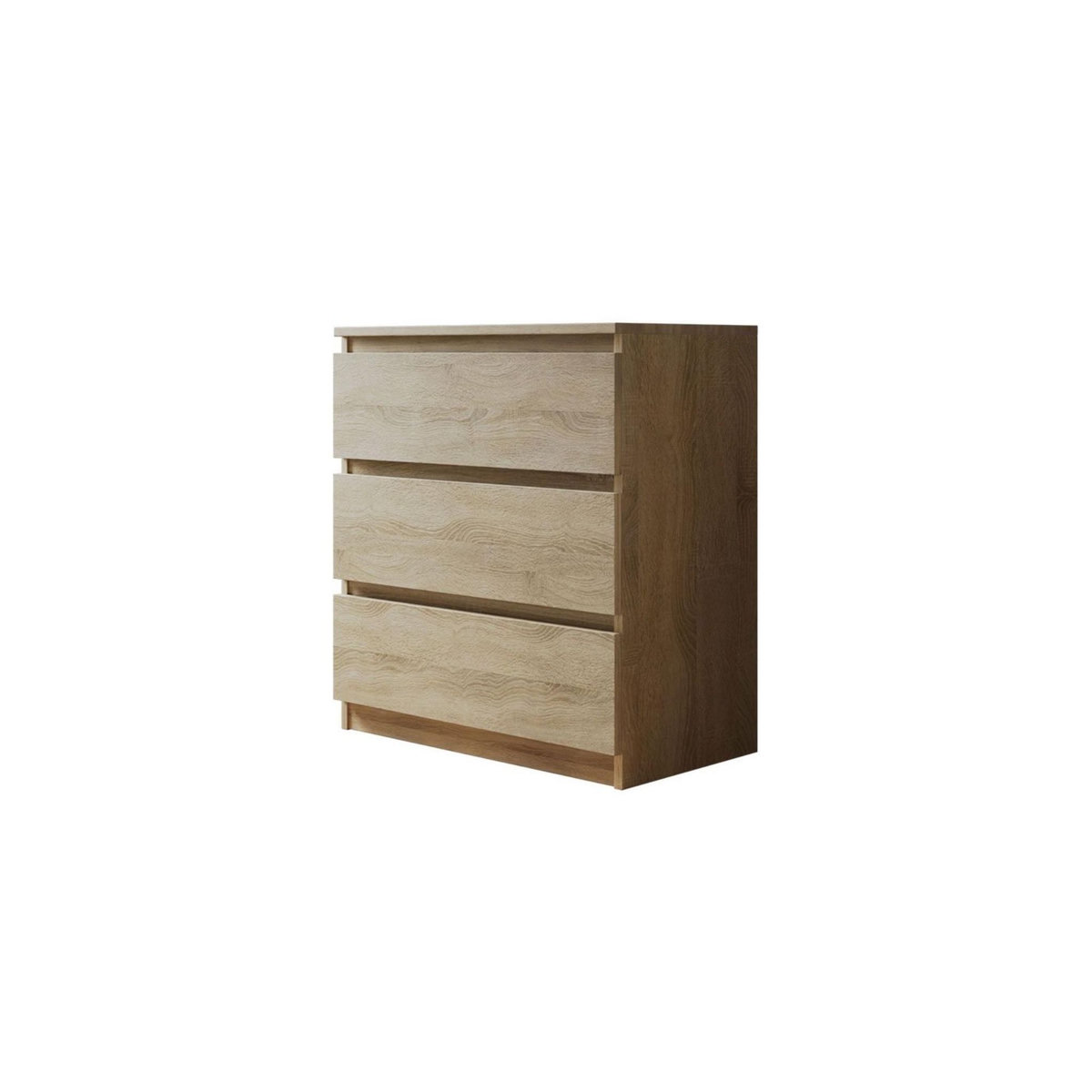 BEST MOBILIER Celia - commode 3 tiroirs - effet bois - 70 cm - style contemporain