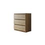Voir la diapositive 2 : BEST MOBILIER Celia - commode 3 tiroirs - effet bois - 70 cm - style contemporain