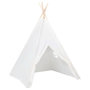 Voir la diapositive 3 : VIDAXL Tente tipi d'enfants avec sac Peau de peche Blanc 120x120x150cm
