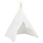 Voir la diapositive 3 : VIDAXL Tente tipi d'enfants avec sac Peau de peche Blanc 120x120x150cm