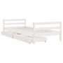 Voir la diapositive 4 : VIDAXL Cadre de lit enfant tiroirs blanc 90x200 cm bois de pin massif