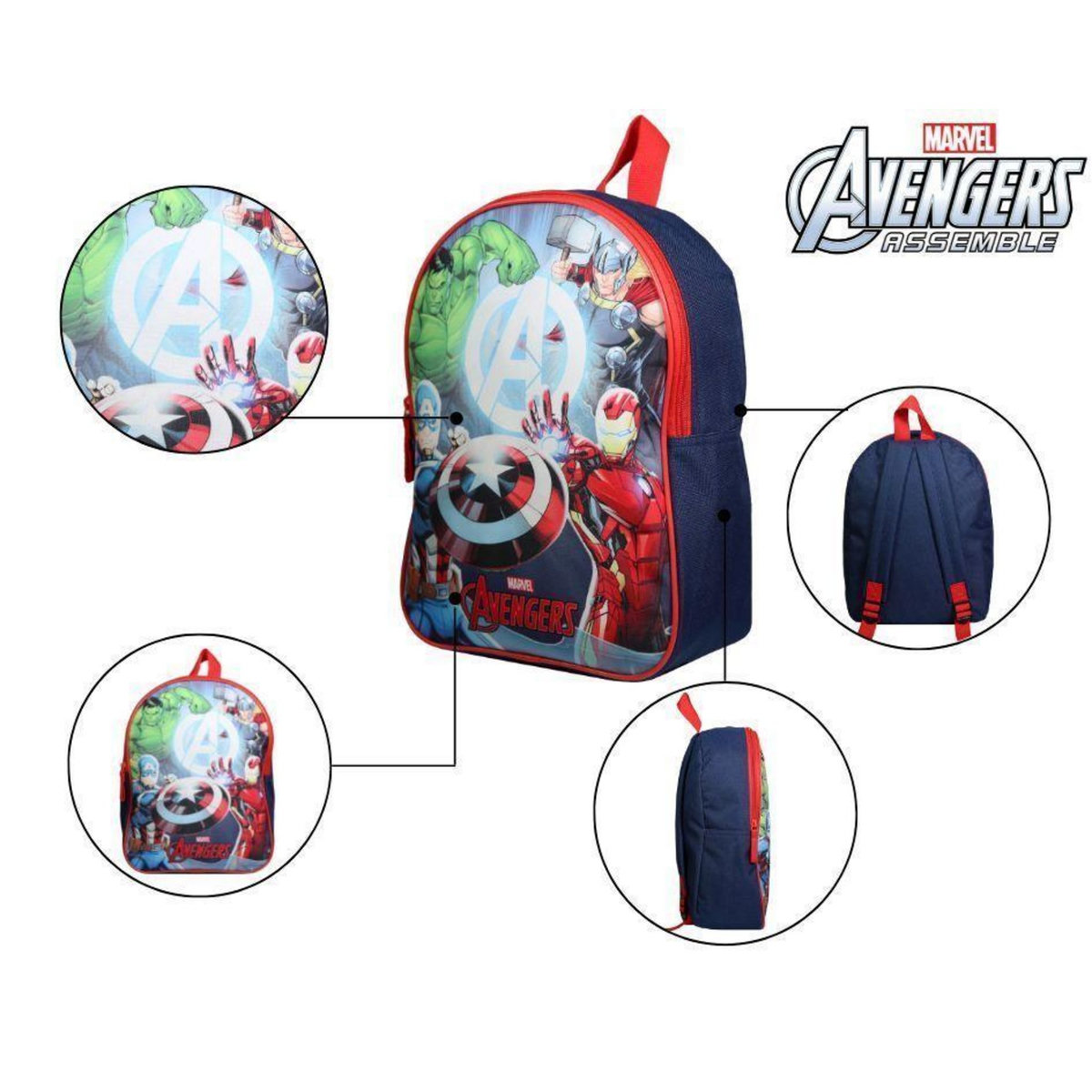 Bagtrotter BAGTROTTER Sac à dos gouter maternelle 31 cm Marvel Avengers Multicolore